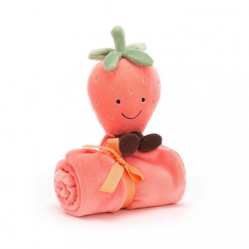 Jellycat Amuseable Strawberry Soother 34 CM X 34 CM, Jellycat USA | DP9627184