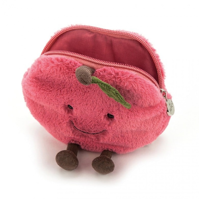 Jellycat Amuseables Cherry Pouch 12 CM X 14 CM, Jellycat USA | ND4657028