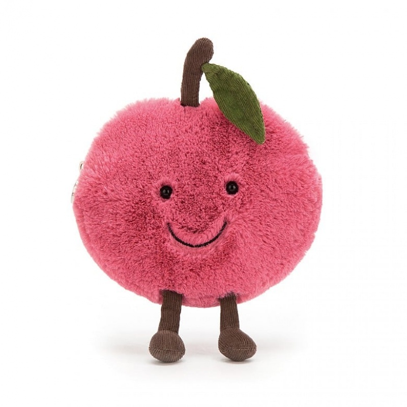 Jellycat Amuseables Cherry Pouch 12 CM X 14 CM, Jellycat USA | ND4657028