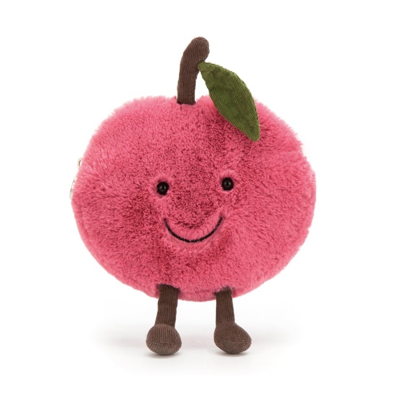 Jellycat Amuseables Cherry Pouch 12 CM X 14 CM, Jellycat USA | ND4657028