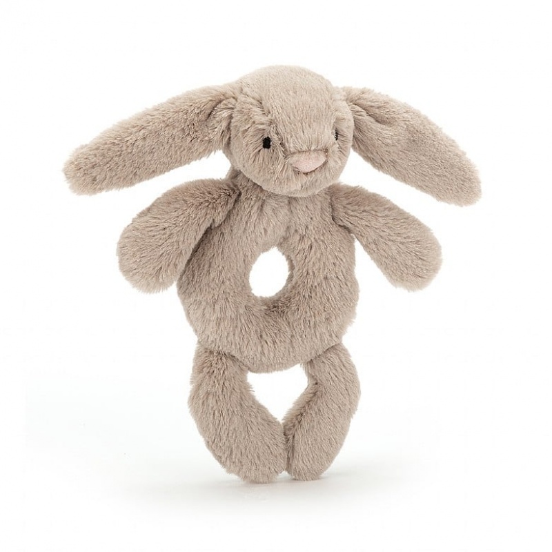 Jellycat Bashful Beige Bunny Grabber 18 CM X 7 CM, Jellycat USA | BR7512309