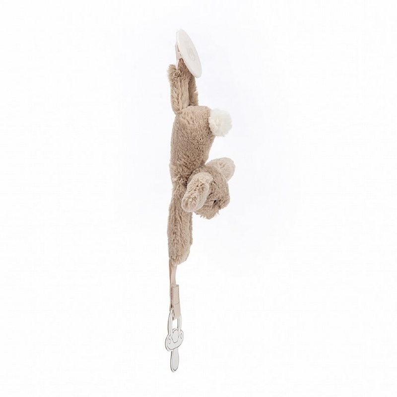 Jellycat Bashful Beige Dummy Holder 19 CM X 4 CM, Jellycat USA | YD6372184