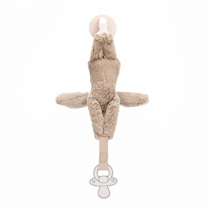 Jellycat Bashful Beige Dummy Holder 19 CM X 4 CM, Jellycat USA | YD6372184