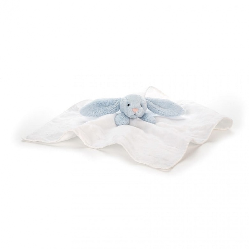 Jellycat Bashful Blue Bunny Muslin Soother 40 CM X 5 CM, Jellycat USA | KQ4709368