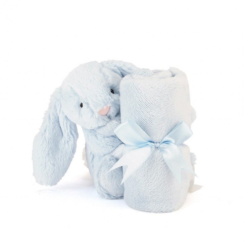 Jellycat Bashful Blue Bunny Soother 34 CM X 34 CM, Jellycat USA | GM8051723