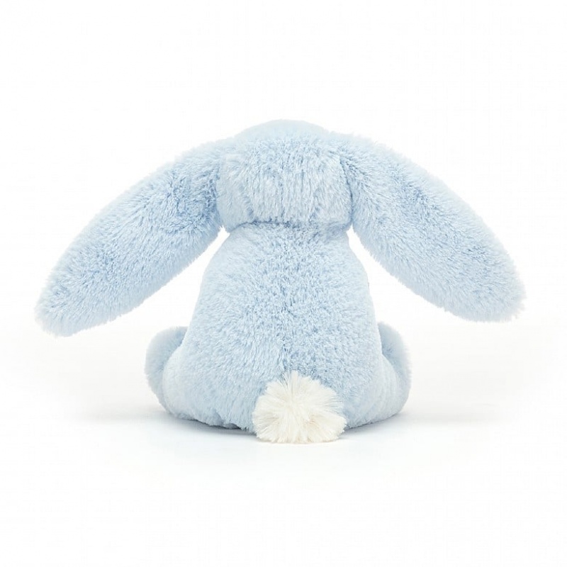 Jellycat Bashful Blue Bunny Wooden Ring Toy 13 CM X 9 CM, Jellycat USA | HY4650732