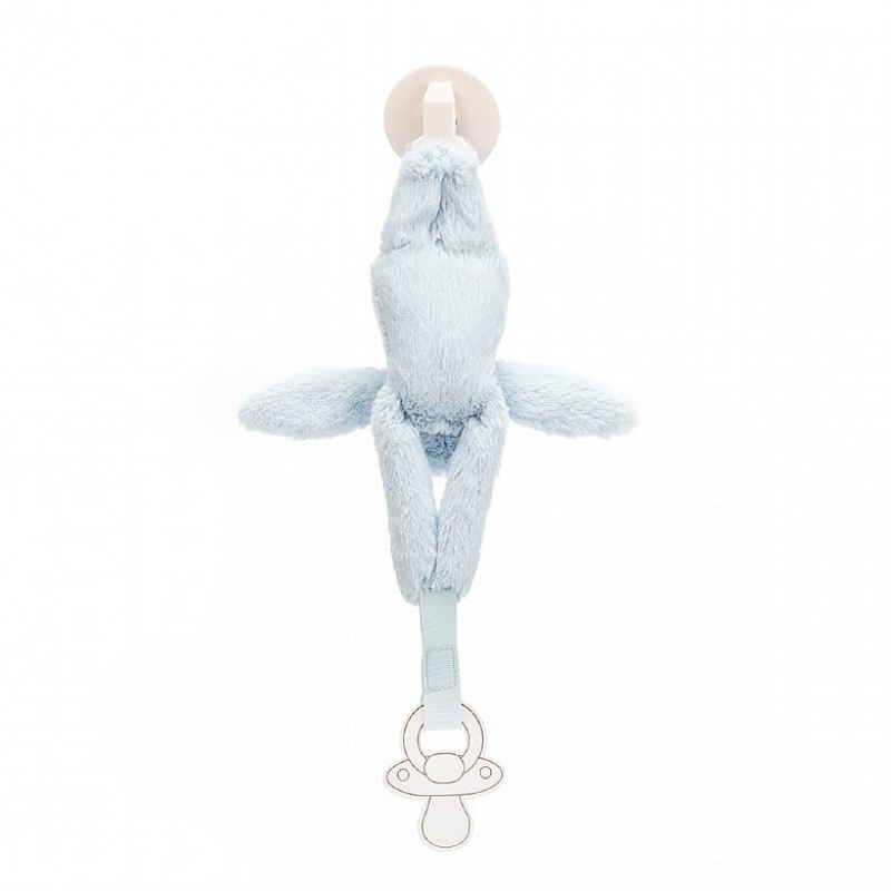 Jellycat Bashful Blue Dummy Holder 19 CM X 4 CM, Jellycat USA | VX4538261