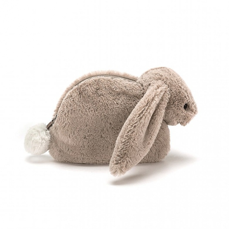 Jellycat Bashful Bunny Beige Pouch 10 CM X 5 CM, Jellycat USA | GN4053697