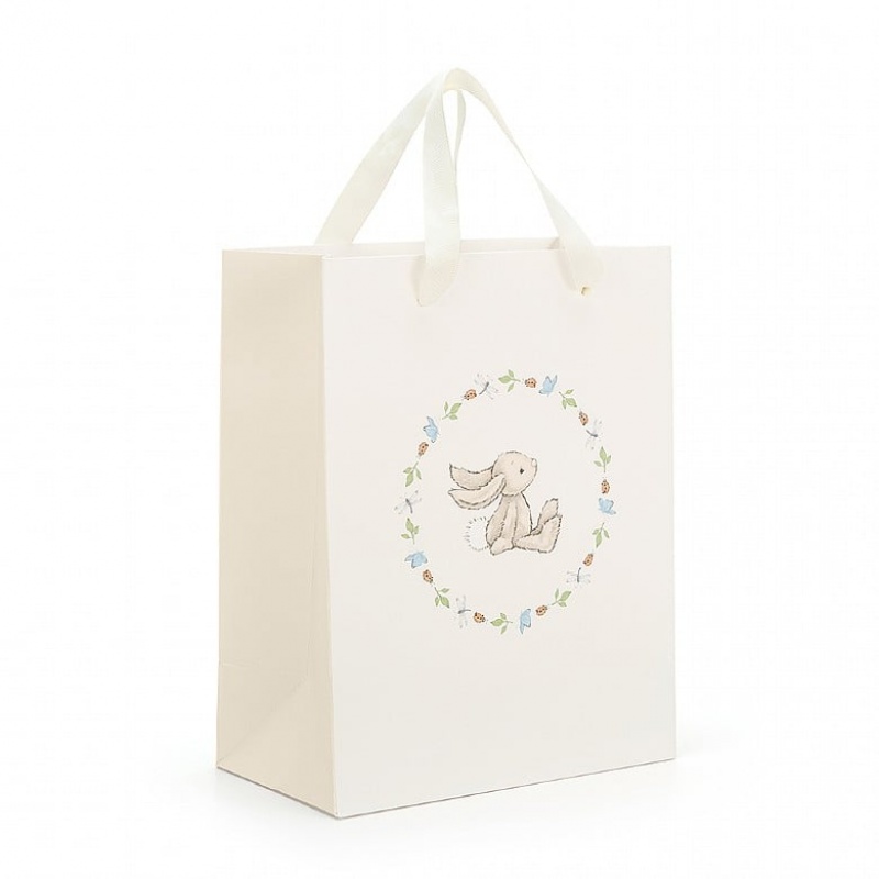 Jellycat Bashful Bunny Gift Bag 28 CM X 12 CM, Jellycat USA | VO3765421