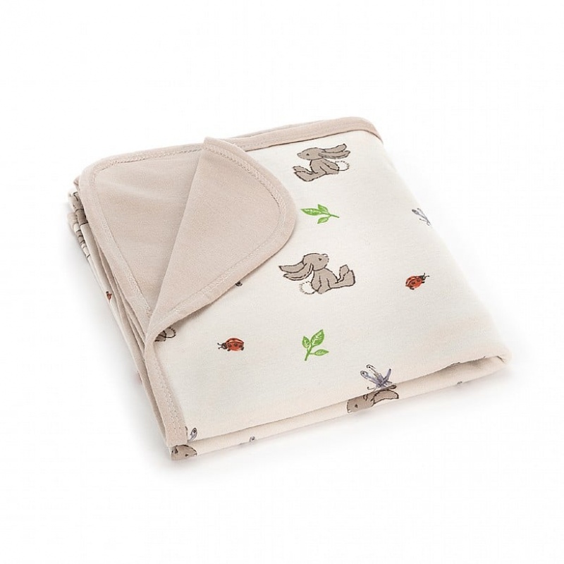 Jellycat Bashful Bunny Jersey Blanket 102 CM X 68 CM, Jellycat USA | LX1485306