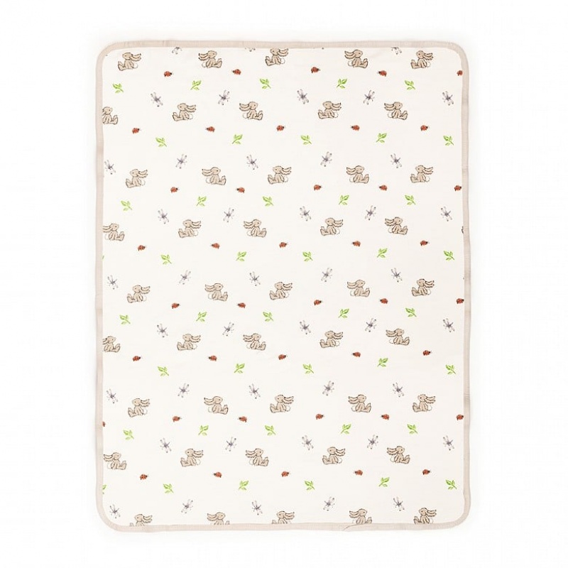 Jellycat Bashful Bunny Jersey Blanket 102 CM X 68 CM, Jellycat USA | LX1485306