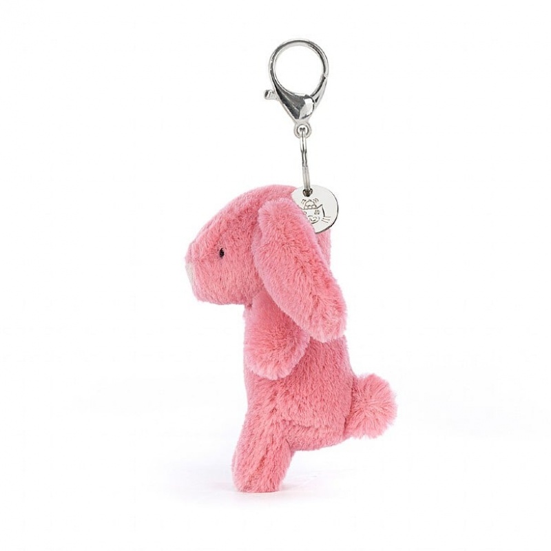 Jellycat Bashful Bunny Pink Bag Charm 17 CM X 4 CM, Jellycat USA | ZM2468517