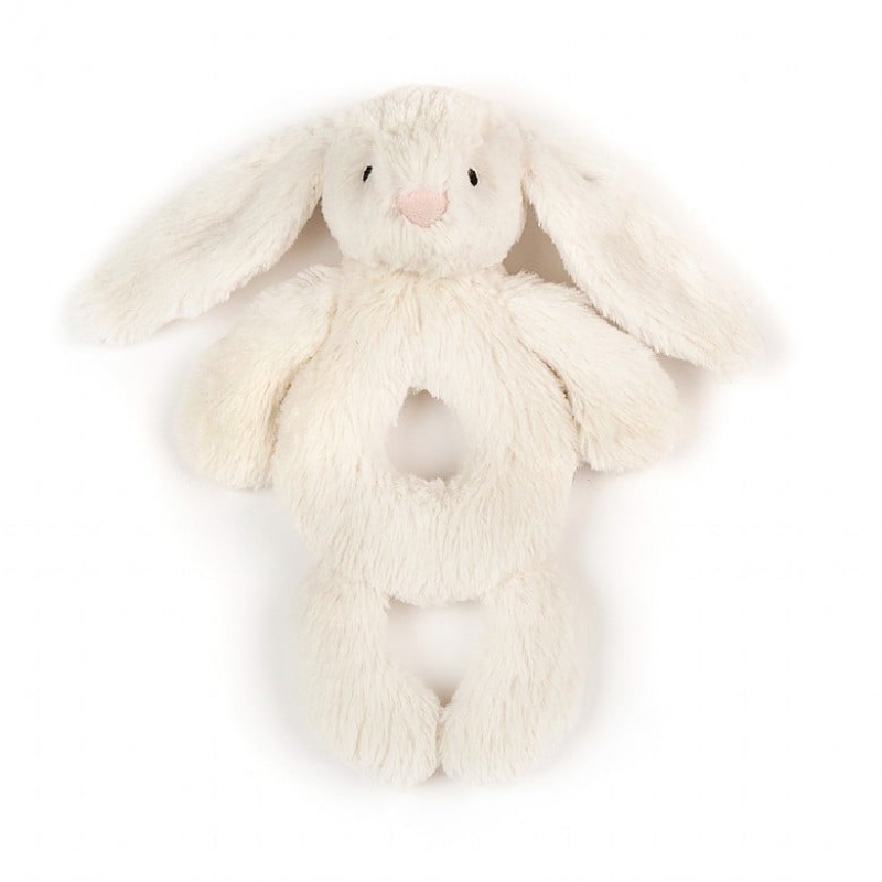 Jellycat Bashful Cream Bunny Grabber 18 CM, Jellycat USA | DQ9143507