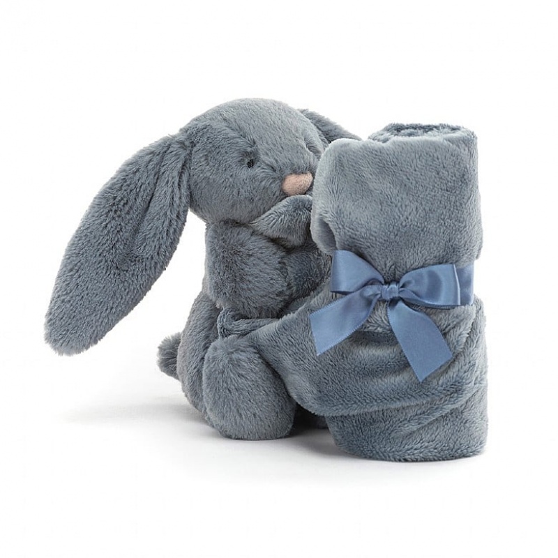 Jellycat Bashful Dusky Blue Bunny Soother 34 CM X 34 CM, Jellycat USA | FO2857460