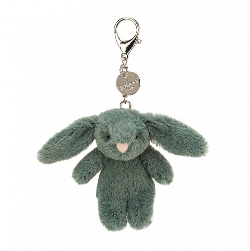 Jellycat Bashful Forest Bunny Bag Charm 8 CM X 4 CM, Jellycat USA | YW2586419