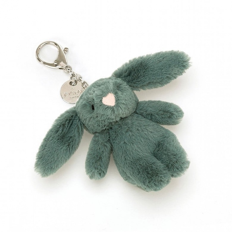 Jellycat Bashful Forest Bunny Bag Charm 8 CM X 4 CM, Jellycat USA | YW2586419