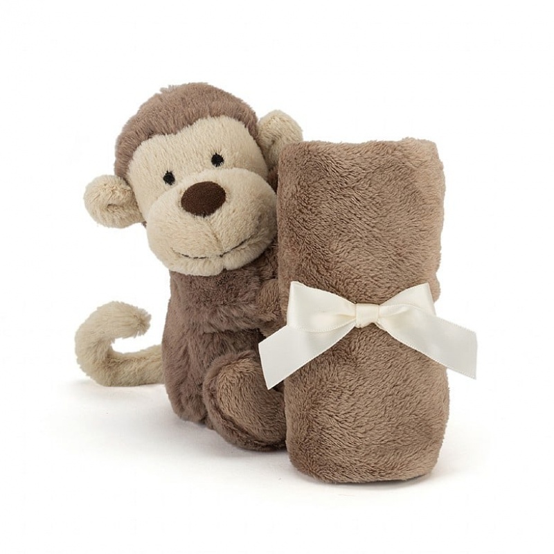 Jellycat Bashful Monkey Soother 34 CM X 34 CM, Jellycat USA | WU2480763