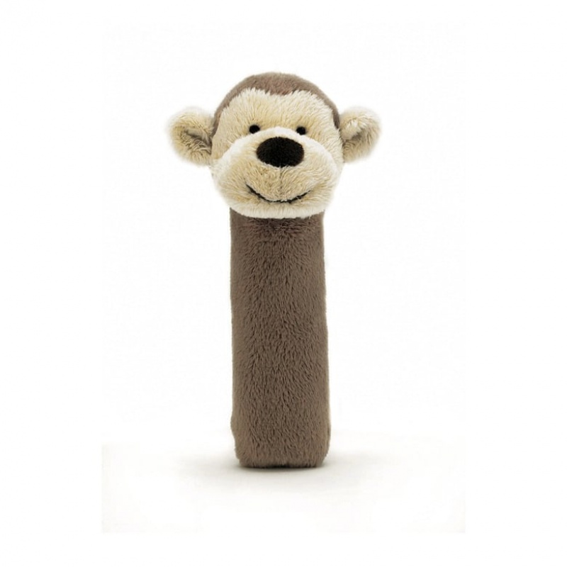 Jellycat Bashful Monkey Squeaker Toy 14 CM, Jellycat USA | BJ4356728