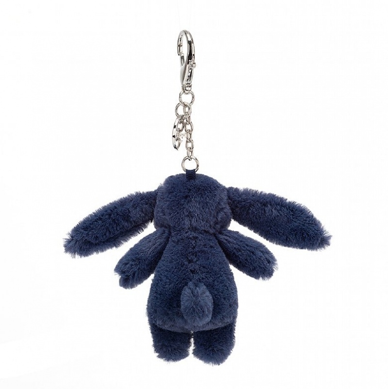 Jellycat Bashful Navy Bunny Bag Charm 8 CM X 4 CM, Jellycat USA | SL8302674