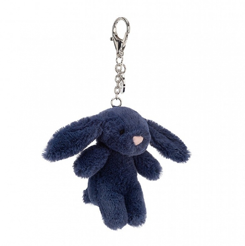 Jellycat Bashful Navy Bunny Bag Charm 8 CM X 4 CM, Jellycat USA | SL8302674