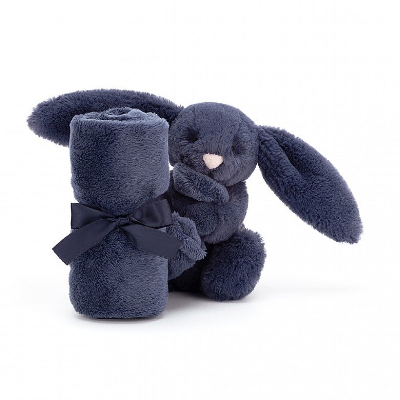 Jellycat Bashful Navy Bunny Soother 34 CM X 7 CM, Jellycat USA | HQ6579028