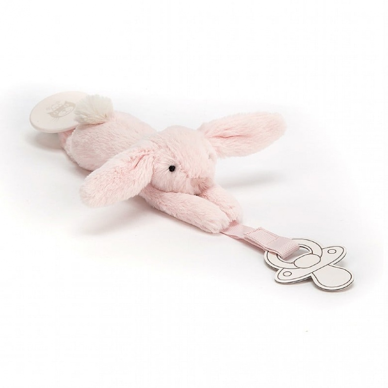 Jellycat Bashful Pink Dummy Holder 19 CM X 4 CM, Jellycat USA | GY4721680