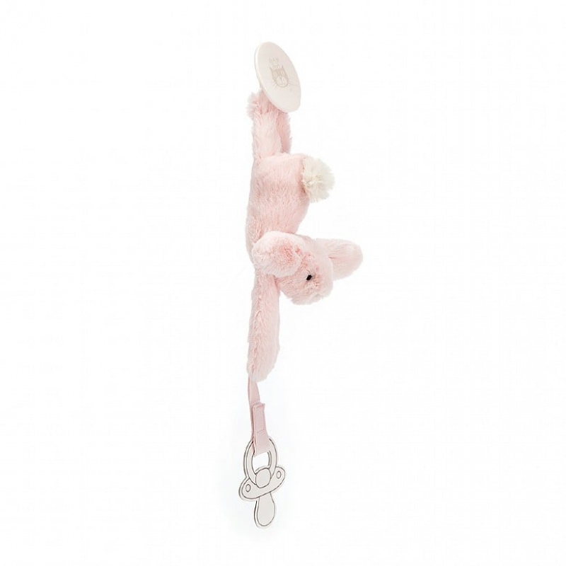 Jellycat Bashful Pink Dummy Holder 19 CM X 4 CM, Jellycat USA | GY4721680