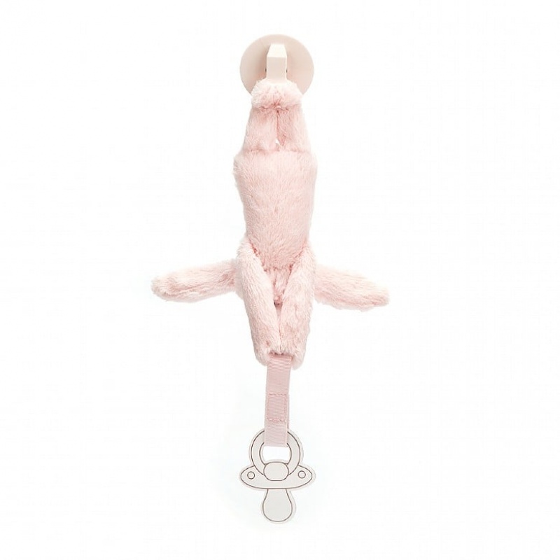 Jellycat Bashful Pink Dummy Holder 19 CM X 4 CM, Jellycat USA | GY4721680