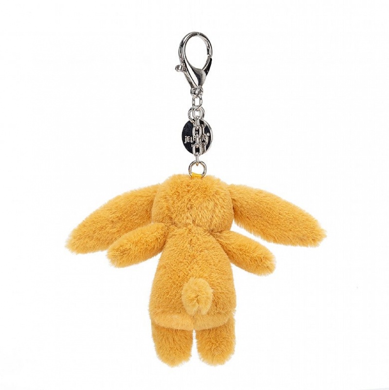 Jellycat Bashful Saffron Bunny Bag Charm 8 CM X 4 CM, Jellycat USA | CD7351890