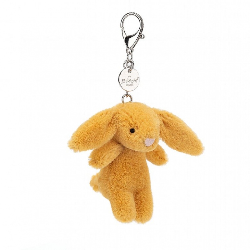 Jellycat Bashful Saffron Bunny Bag Charm 8 CM X 4 CM, Jellycat USA | CD7351890