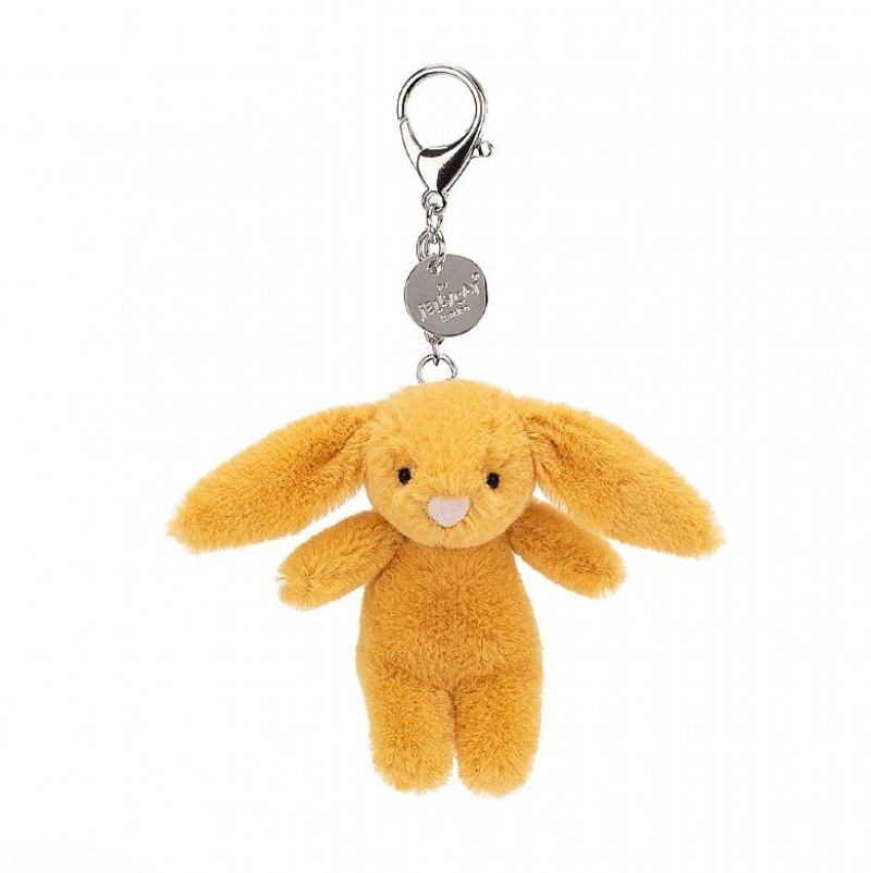 Jellycat Bashful Saffron Bunny Bag Charm 8 CM X 4 CM, Jellycat USA | CD7351890