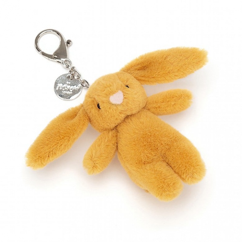 Jellycat Bashful Saffron Bunny Bag Charm 8 CM X 4 CM, Jellycat USA | CD7351890