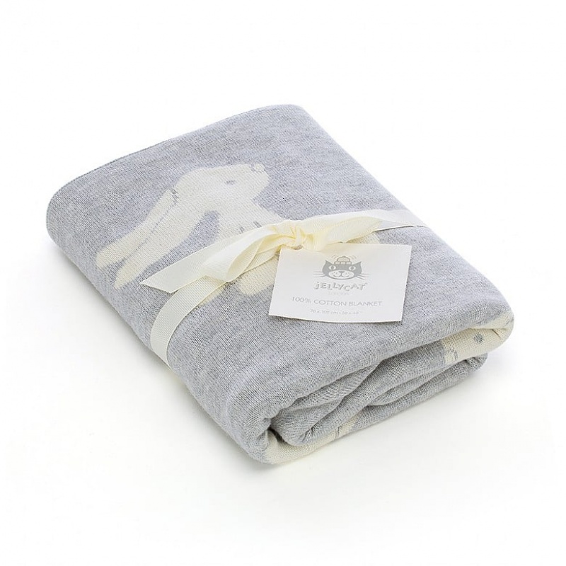 Jellycat Bashful Silver Bunny Blanket 102 CM X 76 CM, Jellycat USA | DZ6857341