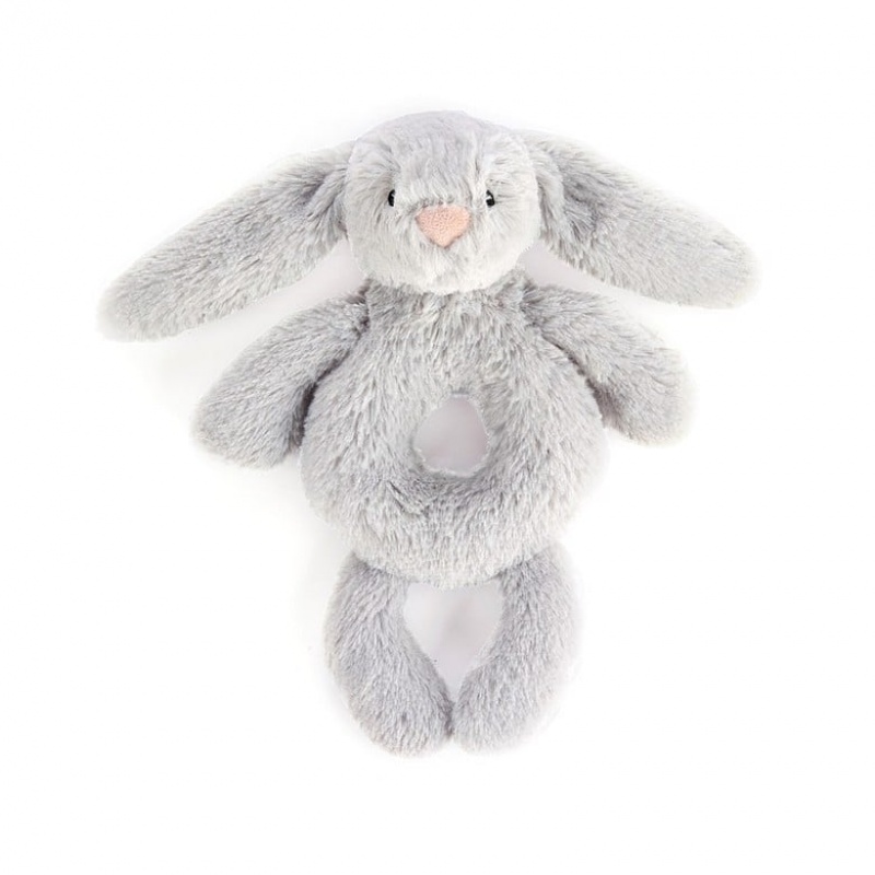 Jellycat Bashful Silver Bunny Grabber 18 CM, Jellycat USA | ET2197643