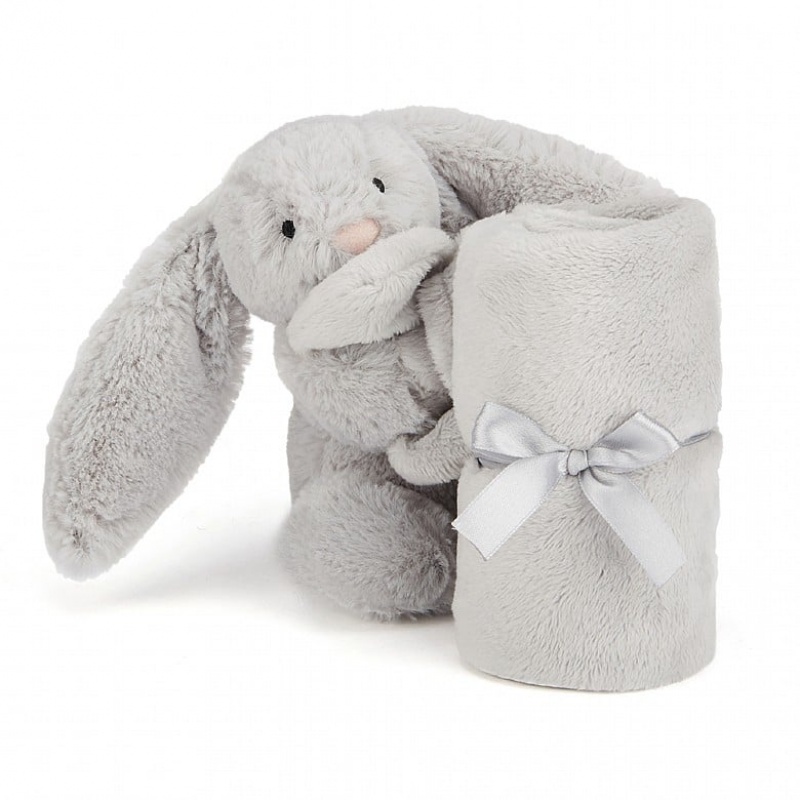 Jellycat Bashful Silver Bunny Soother 34 CM X 34 CM, Jellycat USA | YD5024683