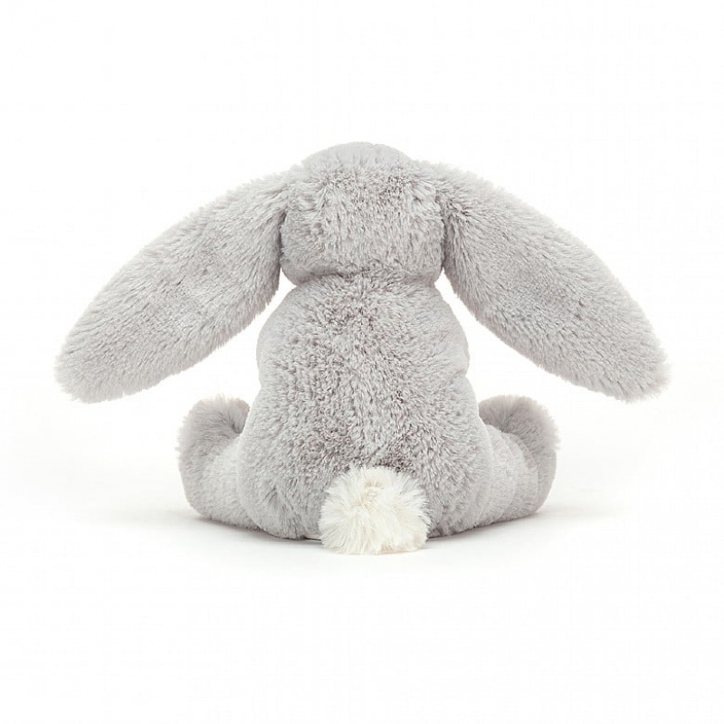 Jellycat Bashful Silver Bunny Wooden Ring Toy 13 CM X 9 CM, Jellycat USA | QC9310574