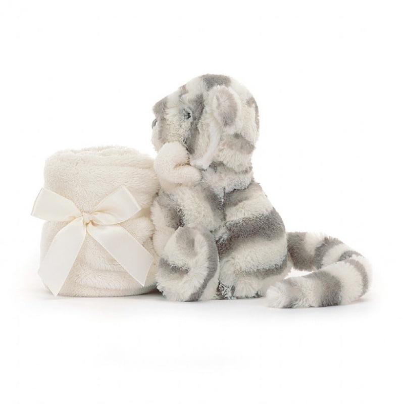 Jellycat Bashful Snow Tiger Soother 34 CM X 34 CM, Jellycat USA | OG1290564