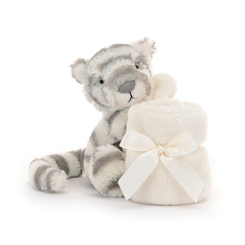 Jellycat Bashful Snow Tiger Soother 34 CM X 34 CM, Jellycat USA | OG1290564