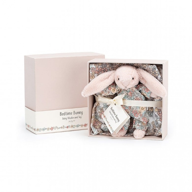 Jellycat Bedtime Blossom Bunny Gift Set 18 CM X 18 CM, Jellycat USA | YA7914062