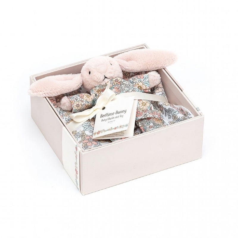 Jellycat Bedtime Blossom Bunny Gift Set 18 CM X 18 CM, Jellycat USA | YA7914062