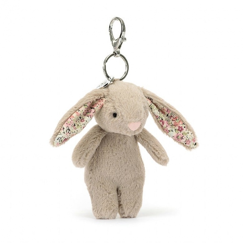 Jellycat Blossom Beige Bunny Bag Charm 17 CM X 4 CM, Jellycat USA | MP4568302