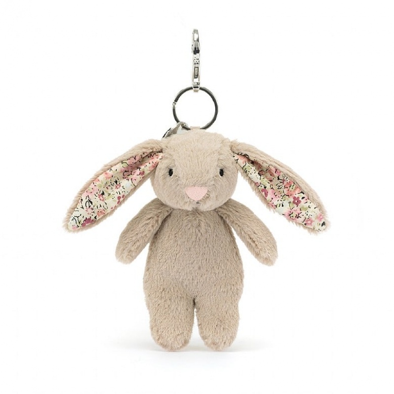 Jellycat Blossom Beige Bunny Bag Charm 17 CM X 4 CM, Jellycat USA | MP4568302