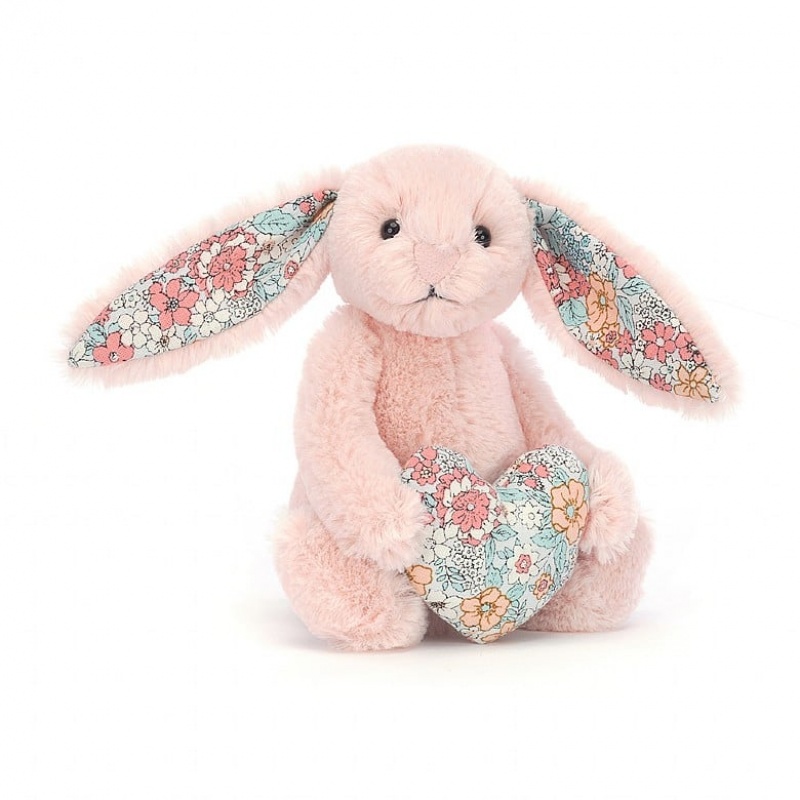 Jellycat Blossom Heart Blush Bunny 15 CM X 8 CM, Jellycat USA | GQ5892160