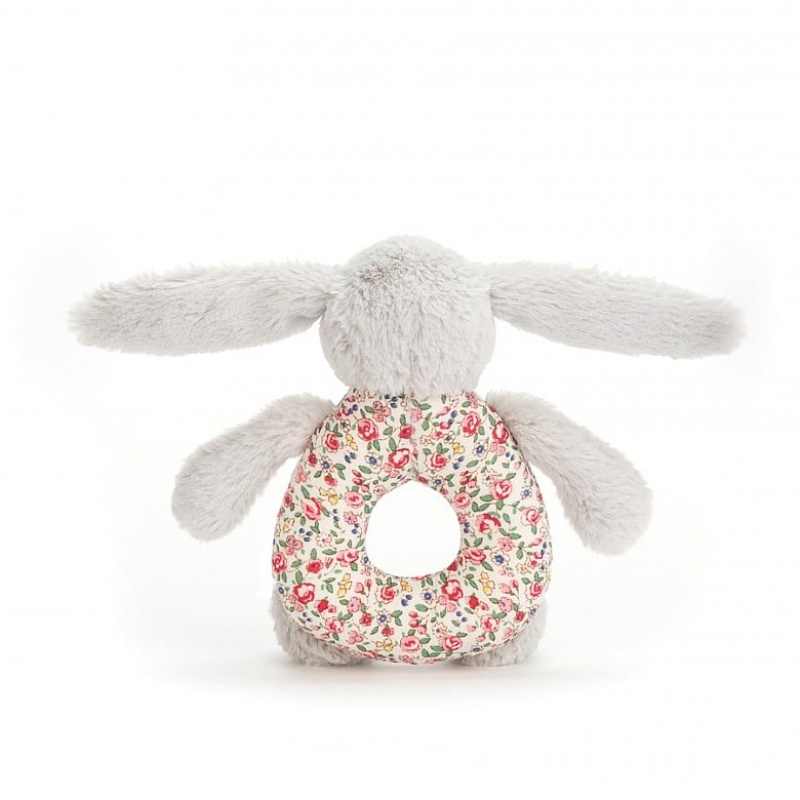 Jellycat Blossom Silver Bunny Grabber 13 CM, Jellycat USA | UN5421768