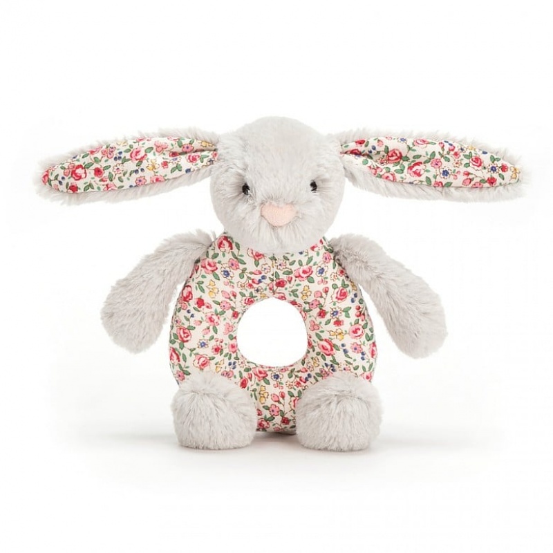 Jellycat Blossom Silver Bunny Grabber 13 CM, Jellycat USA | UN5421768