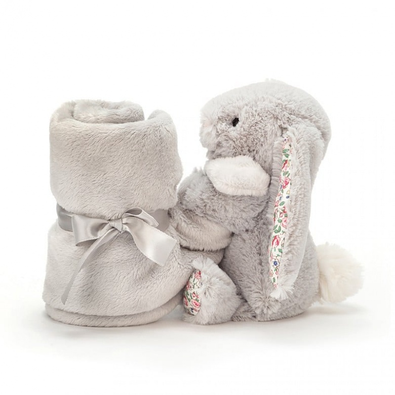 Jellycat Blossom Silver Bunny Soother 34 CM X 34 CM, Jellycat USA | WE6417203