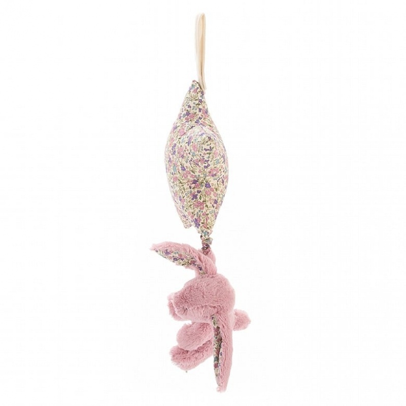 Jellycat Blossom Tulip Bunny Star Musical Pull 28 CM X 19 CM, Jellycat USA | OE7896510