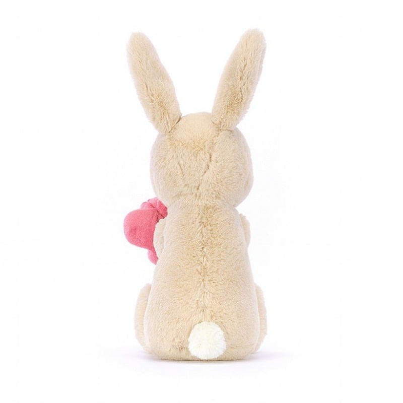 Jellycat Bonnie Bunny with Peony 15 CM X 8 CM, Jellycat USA | NZ7251693