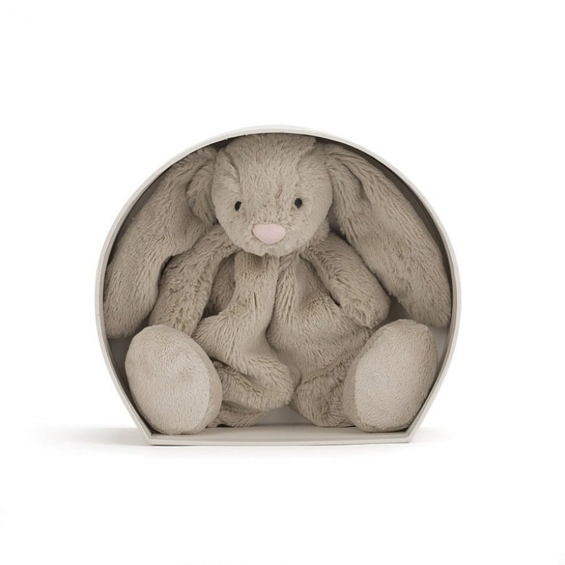 Jellycat Boubou Beige Bunny Soother 22 CM, Jellycat USA | DB6194850