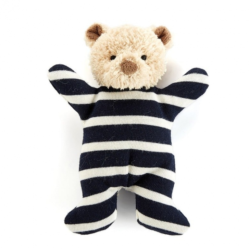 Jellycat Breton Bear Rattle 16 CM X 8 CM, Jellycat USA | QN0397465